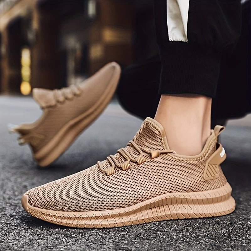 Men's Fashion Trendy Knit Breathable Lightweight Comfy Casual  Sneakers For Sports