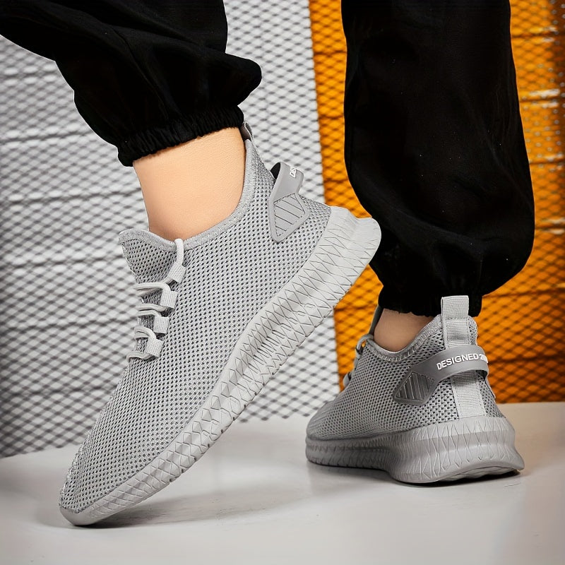 Men's Fashion Trendy Knit Breathable Lightweight Comfy Casual  Sneakers For Sports