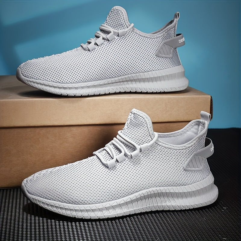 Men's Fashion Trendy Knit Breathable Lightweight Comfy Casual  Sneakers For Sports